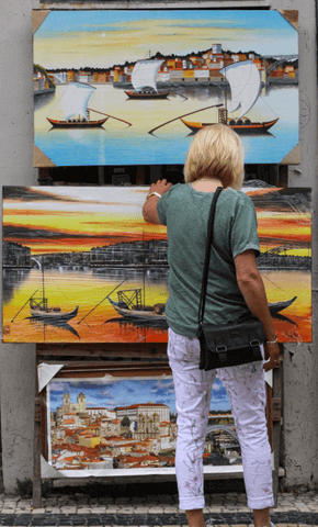 Artwork at Rua de Santa Catarina, Porto