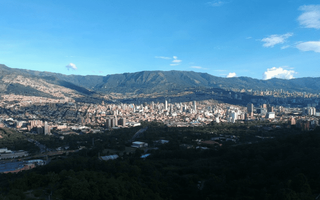 Medellín view from a distance