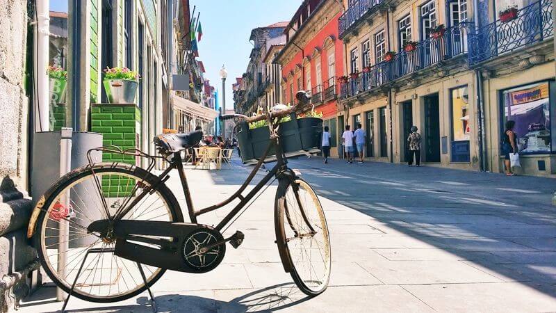 street in porto portugal