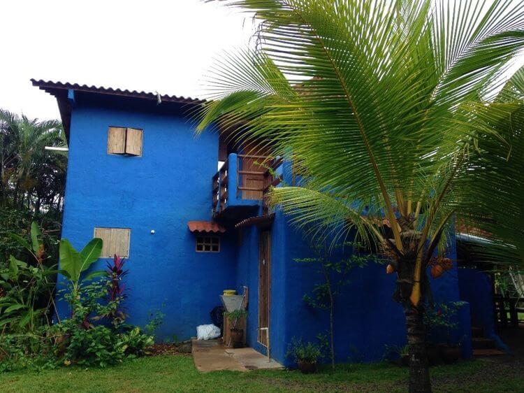 blue house on santa catalina 