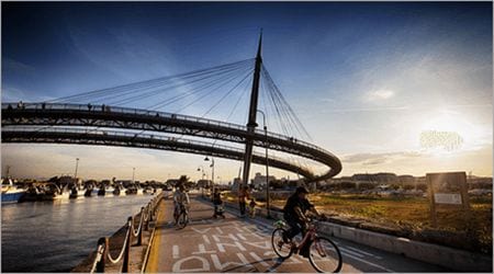 people bicycling in pescara, italy