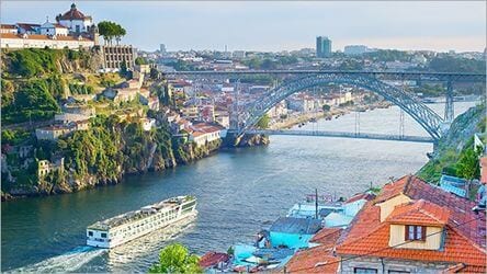 view of cruise ship portugal