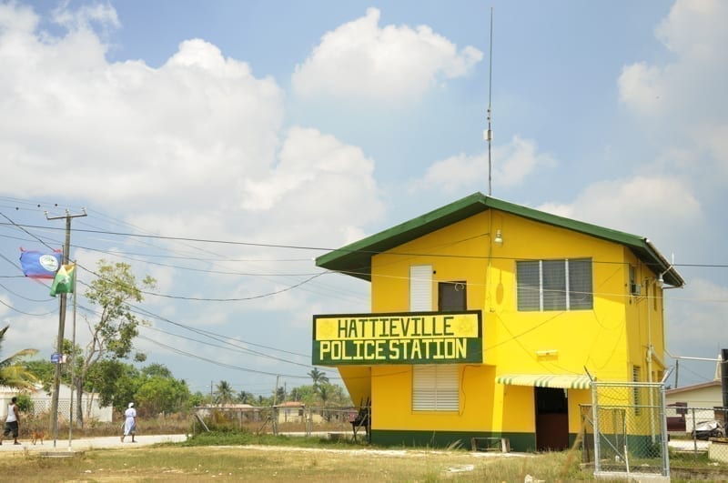 The police station at Hattieville, Belize. 