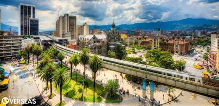 medellin colombia metro and square