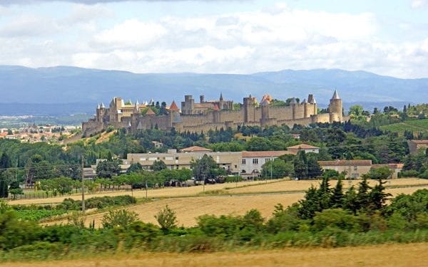 Carcassonne France, castle walls