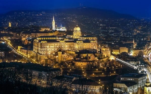 Budapest at night. Best countries for digital nomads