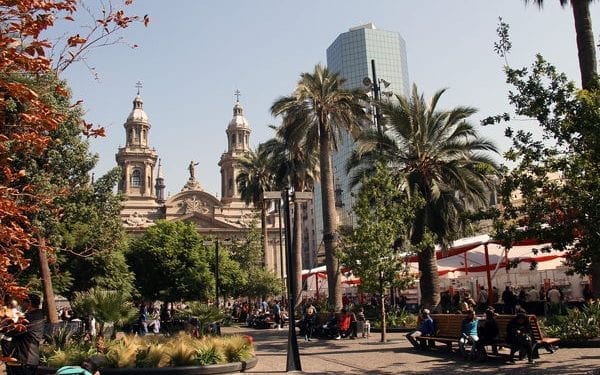 Plaza in Santiago, Chile