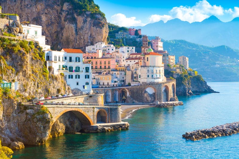 Mediterranean coastal town in Italy