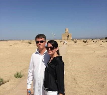 Lief and Kathleen outside Jiaohe, China