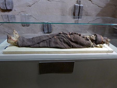 A mummy in the Xinjiang museum, China