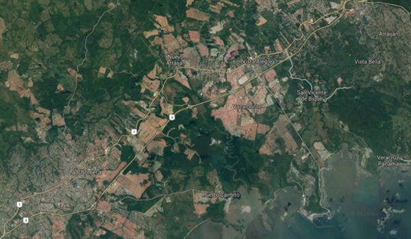 Google map of Carretera, Panama