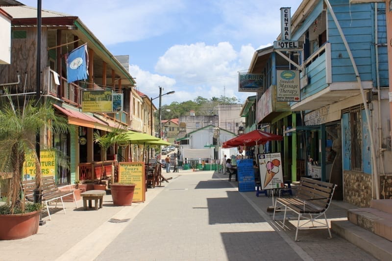 Burns Avenue in San Ignacio, Belize