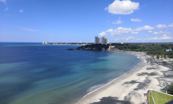 View of the beach at Coronado. The city beaches are Panama's top beach destination for retirement. Expat beach town in Panama