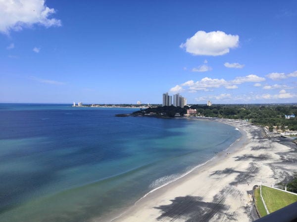 View of the beach at Coronado. The city beaches are Panama's top beach destination for retirement. Expat beach town in Panama