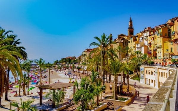 Beach in Nice, France. One of the best places Buy Real Estate France