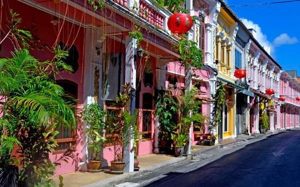 Phuket in Thailand colorful street