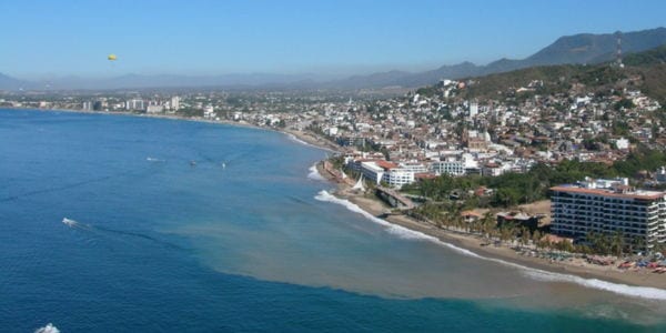 Puerto vallarta bay in Mexico