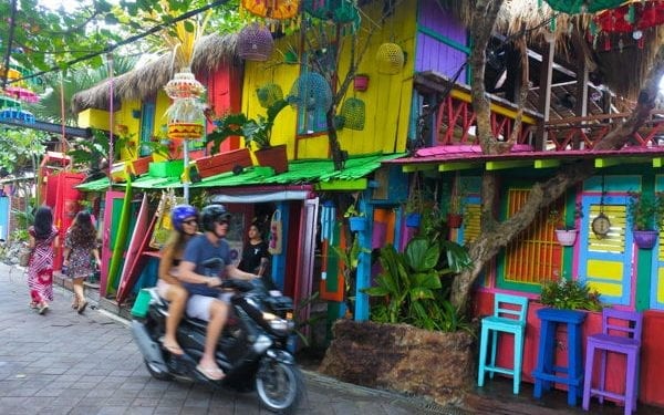 Seminyak beach town bali