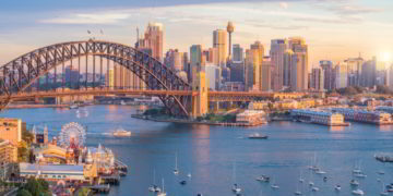 Downtown Sydney skyline in Australia