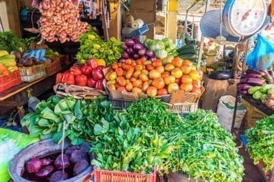 Vegetable stand in the Dominican Republic.