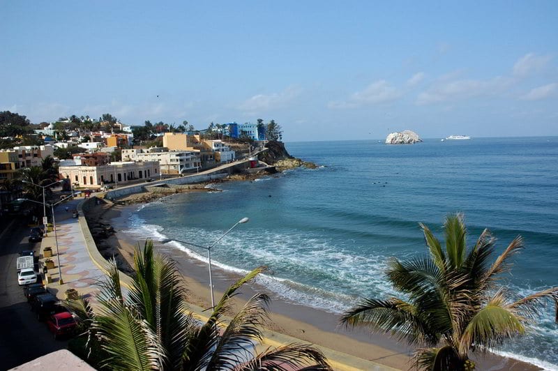 Mazatlan sea front view. Cost of living in Mazatlan