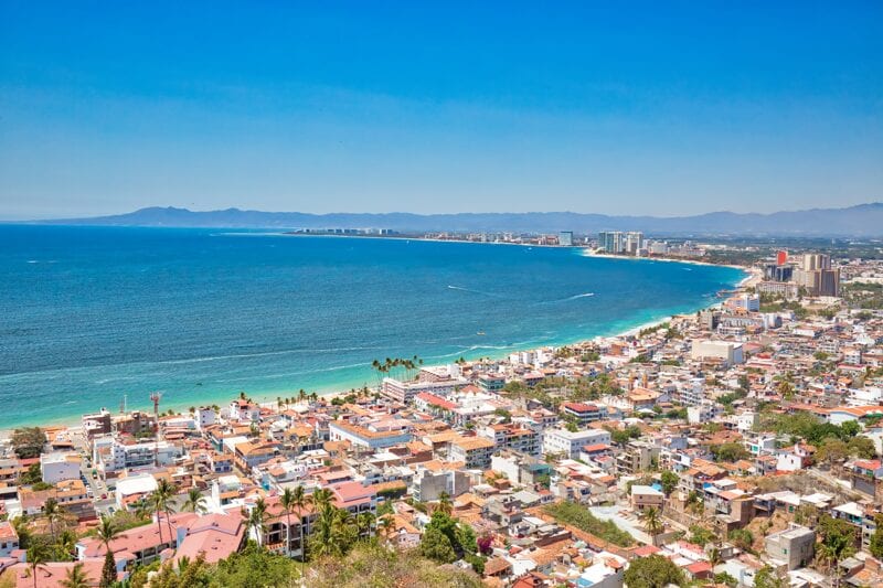 Puerto Vallarta in Mexico beach and town