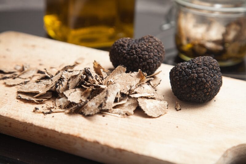 Truffles on a wooden board investment option