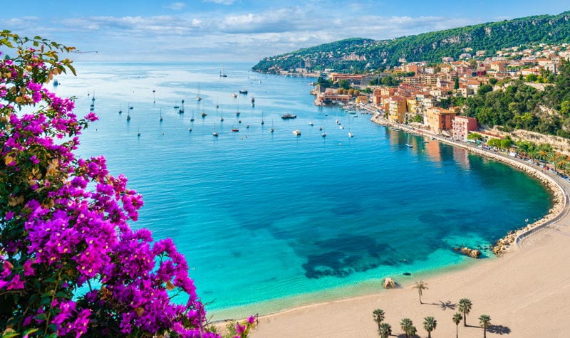 a beach in france