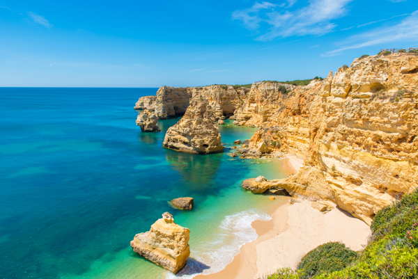 algarve quiet beach sunny day