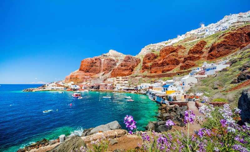 santorini harbour greece