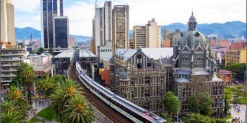 Medellin City with the metro