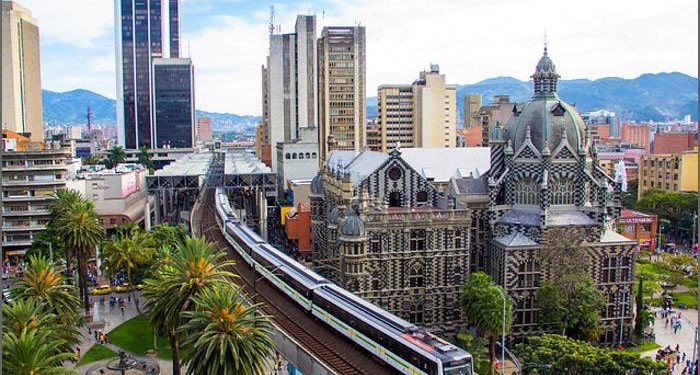 Medellin City with the metro