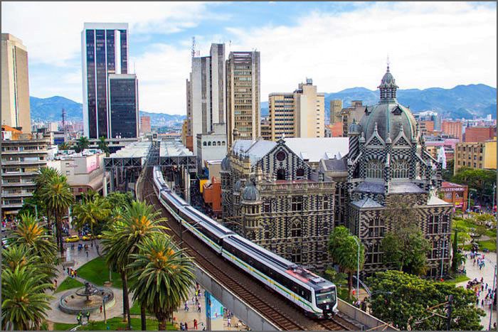 Medellin City with the metro