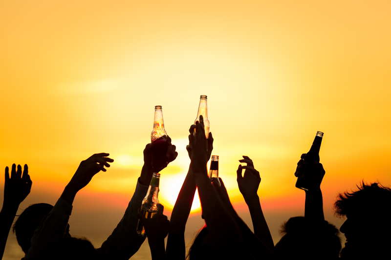 beach festival beers and friends