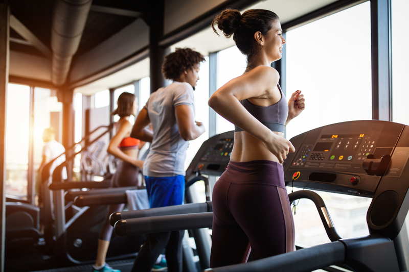 running at the gym