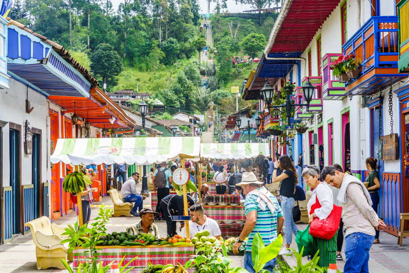 street market in colombia