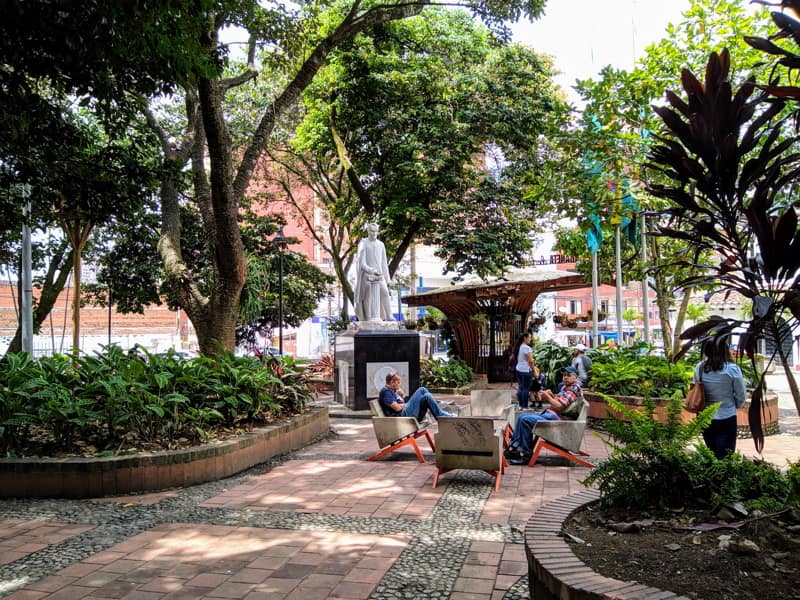 Park in Sabaneta, Medellin, Colombia