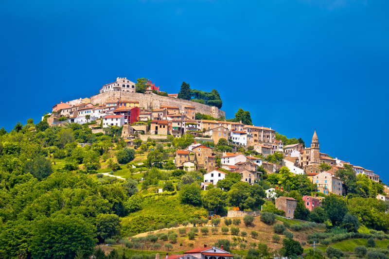 mountain town istra croatia