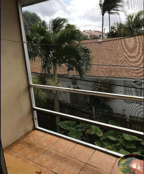 view from balcony miami apartment