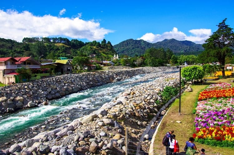 Rio Caldera in Boquete Chiriqui next to the Coffee fair grounds.