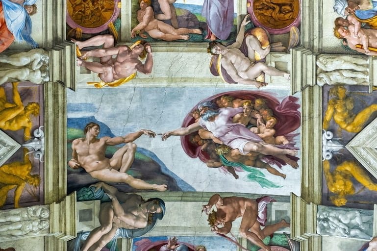 The Creation of Adam, Sistine Chapel by Michelangelo