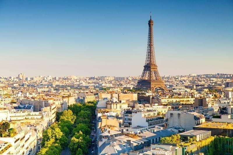 Panoramic view of paris, france 