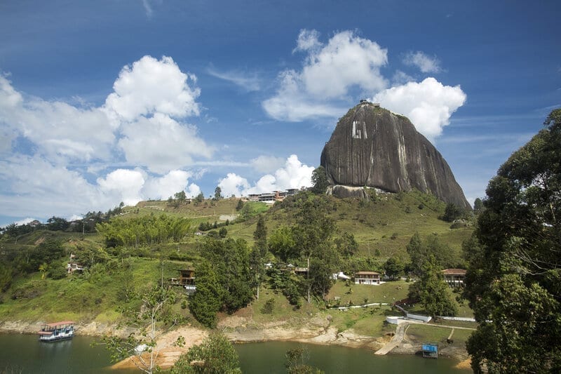 The Rock of Guatapé, or Piedra del Peñol, is a 220 meter high monolith.