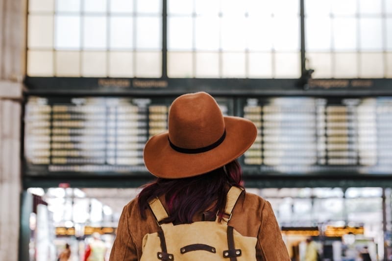Young tourist traveling to Portugal.