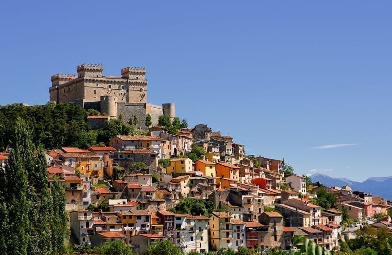Celano and Piccolomini castle (Italy)