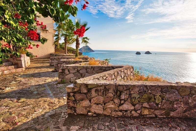 Panoramic view of the Mazatlan scenic sea shire line, Mexico