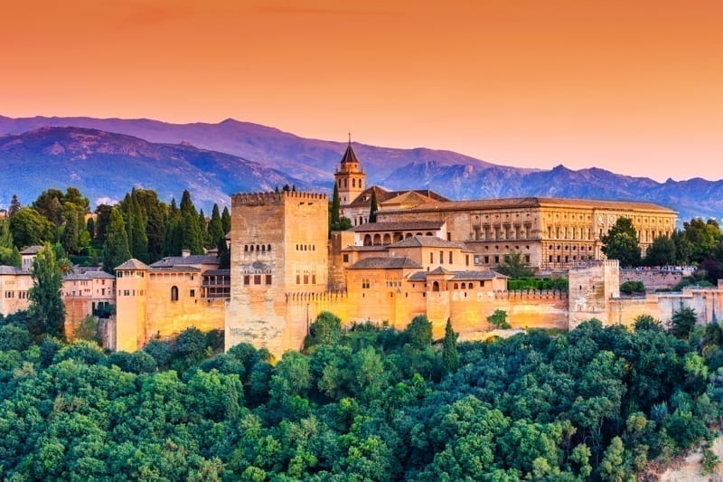 Alhambra of Granada, Spain.