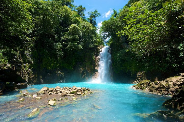 A waterfall in Costa Rica