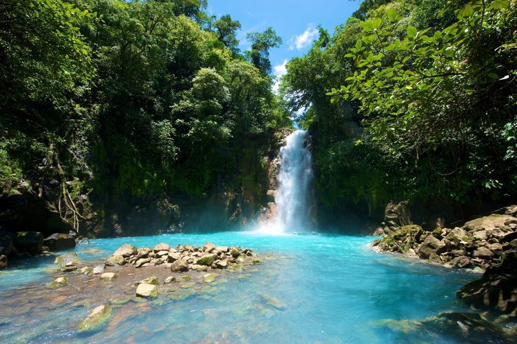 A waterfall in Costa Rica