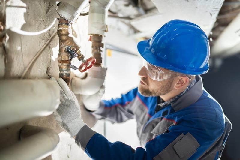 Plumber working